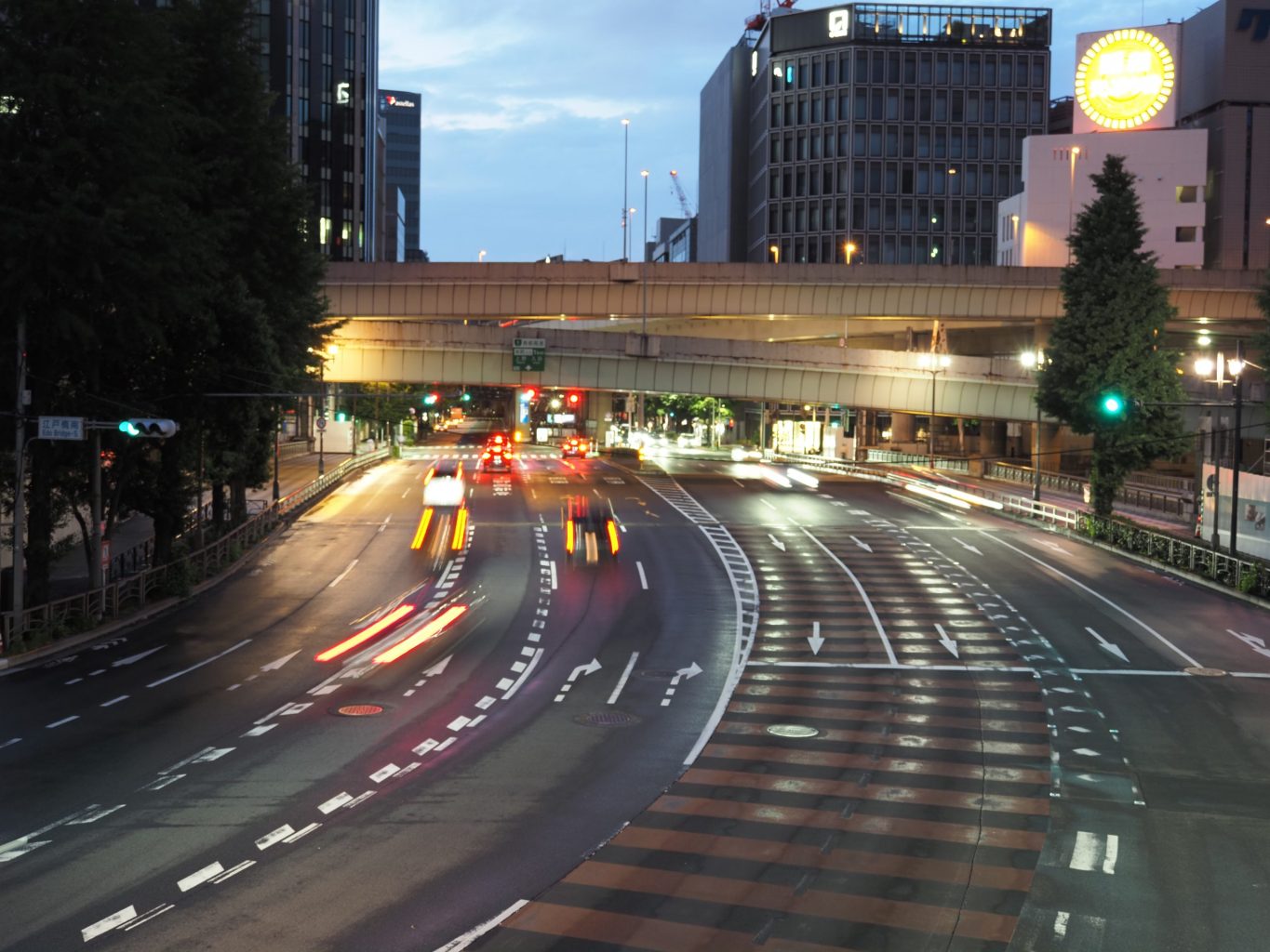 江戸橋 夜景 1 ／ ゆずごフォト CC-BY フリー素材写真配布